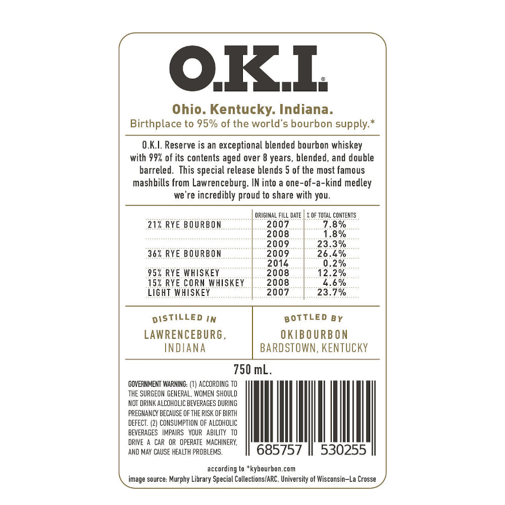 O.K.I. Bourbon - Reserve Batch 1